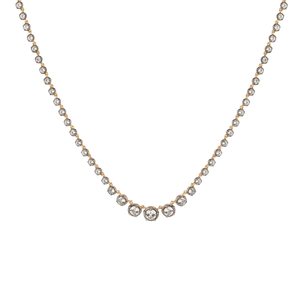 Collar de Zirconia de Dos Tonos Personalizado, <span class=keywords><strong>Acero</strong></span> <span class=keywords><strong>Inoxidable</strong></span> 316L, Impermeable, Hipoalergénico, <span class=keywords><strong>Cadena</strong></span> de Oro y Plata con Revestimiento PVD - Product Image 2