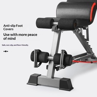 Banc de musculation pliable multifonctionnel en acier allié avec support pour haltères et barres, équipement de fitness pour usage domestique YR-186
