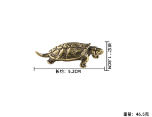 Grosir Kerajinan Retro Kustom Ornamen Mobil Turtle Kuningan Murni Ornamen Desktop Kura-kura CA364 - Product Image 6