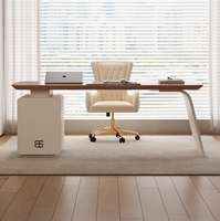 Bureau de direction en bois massif, luxueux, moderne, ergonomique, durable, multifonctionnel, avec rangement, bureau d'ordinateur