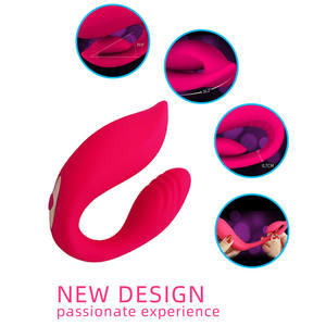 Oeuf de couple invisible en forme de <span class=keywords><strong>U</strong></span> jouet sexuel télécommande sans fil massage vaginal vibrateur vibrant point G stimulateur clitoridien - Product Image 4