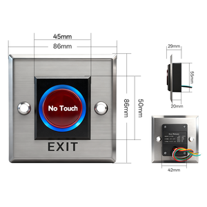 OCEAN GH70A Bouton de sortie infrarouge haute sensibilité 12V avec indicateur LED, détecteur de mouvement sans contact, interrupteur de déverrouillage de porte, accès intérieur - Product Image 2