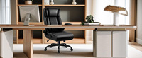 Chaise de bureau de direction robuste à dossier réglable et appui-tête, idéale pour les bureaux et les immeubles de bureaux - Meilleures ventes