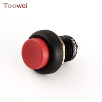 TOOWEI Interruptor de Botón Pulsador Impermeable IP67 de 12 mm con Terminal de Soldadura para Panel de Control Marino