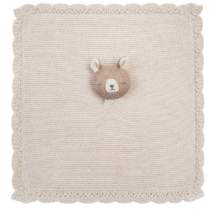 Customized Embroidered 100% Organic Cotton Knitted Baby <strong>Bear</strong> Comforter Lovely Rabbit <strong>Bear</strong> Koala Security <strong>Blanket</strong> - Product Image 3