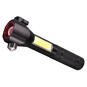 Safety Hummer LED Flashlight USB Rechargeable Knife Cutting Torch Light Magnetic Function