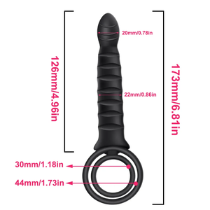 Yeni silikon posteranal Anal fişler çift yapay Penis kilitleme Sperm halkası titreşimli erkek Penis halkası seks oyuncakları çift için - Product Image 5