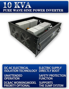 Generador de Corriente de Alta Tensión de 110 VCC a 220 VCA, 10 kVA, 8 kW, 4U, Montaje en Rack de 19 Pulgadas, Monofásico, Salida de Onda Sinusoidal Pura, Pantalla LCD LED - Product Image 1