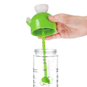 Saladier <span class=keywords><strong>Shaker</strong></span> Swirler Helix Design avec mini-hélice Silicone Plug Seal Échelle de mesure Recettes pour mélanger les sauces - Product Image 2