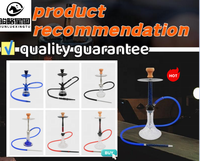 Chicha acrylique professionnelle intelligente de 32 cm avec base de 15,6 cm, narguilé incassable avec LED pour importateurs mondiaux