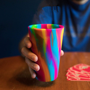 Özel kırılmaz silikon şarap bardakları Drinkware silikon şarap Tumblers BPA içermeyen gökkuşağı silikon şarap bira bardağı - Product Image 1