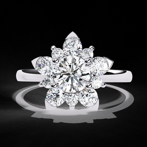 Bague moderne en diamant de laboratoire de 0,60 carat, taille brillant, certifiée IGI, bande en or 10K-18K, bague de fiançailles moderne en provenance d'Inde - Product Image 3