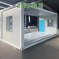 Casa Contenedor Plegable Tipo Z de Ensamblaje Rápido de 5.9m, Caseta de Guardia Prefabricada, Caseta de Seguridad para Obras de Construcción y Fábricas
