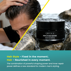 QBEKA <span class=keywords><strong>Cire</strong></span> et pâte coiffante bio à tenue forte anti-frisottis pour cheveux courts à mi-longs - Product Image 1