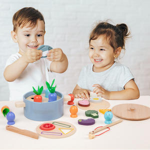 Cucina interattiva in legno giocattoli alimentari <span class=keywords><strong>per</strong></span> divertente simulazione di taglio <span class=keywords><strong>per</strong></span> <span class=keywords><strong>i</strong></span> bambini della scuola materna <span class=keywords><strong>i</strong></span> genitori fingono di giocare frutta verdura - Product Image 4