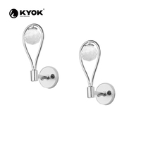 Ensemble de supports de rideaux en cristal KYOK - Accent en boule de verre facettée