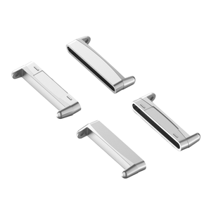 ファッションアダプター <span class=keywords><strong>Fitbit</strong></span> <span class=keywords><strong>Versa</strong></span> <span class=keywords><strong>3</strong></span> 4 Sense ステンレススチールバンドストラップコネクター スプリングバー シームレスリストブレスレットリンカー - Product Image 1