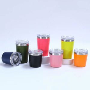 Tasse thermique en acier inoxydable double paroi 304, portable pour l'extérieur, mini-tasse avec couvercle transparent, 6-12 heures, 260 ml, 360 ml, 12 oz - Product Image 1