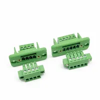 5 ensembles de borniers traversants sans soudure de type enfichable 3,81 mm 2P/3P/4P/5P/6P/8P/10P/12P/16P, fixation par bride sur panneau, 8A 300V