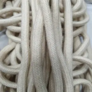 wholesale natural color weave 100% cotton rope braided 5mm supplier macrame packing rope