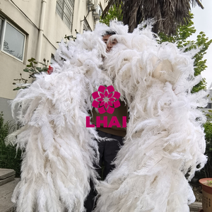 Énorme <span class=keywords><strong>boa</strong></span> de luxe en plumes d'autruche de 3 m, super moelleux et lourd, pour mariage, carnaval, spectacle de danse, déguisement de scène, décoration - Product Image 3