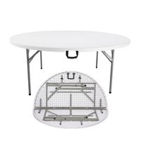 Table de salle à manger ronde en plastique moderne pliable pour événements et banquets de mariage