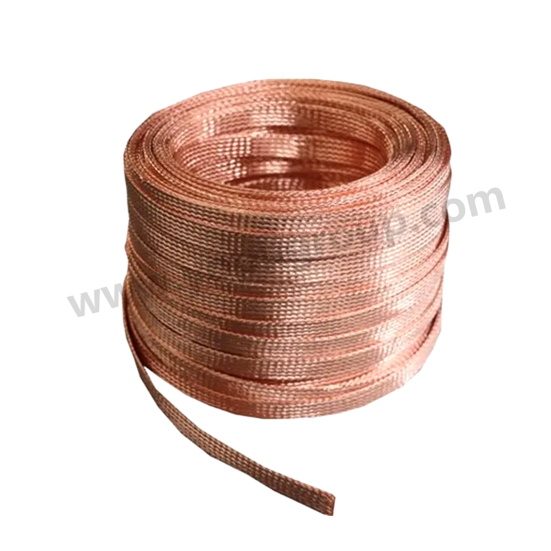 Flexible tinned copper braid great quality braided ground wire copper Grounding Braid