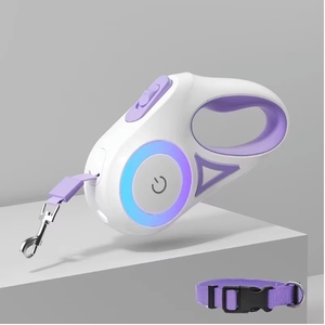 Correa de perro luminosa <span class=keywords><strong>LED</strong></span> retráctil automática suministros para mascotas transfronterizos para caminar estrangulación mascota promocional lista para la venta - Product Image 2