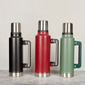 Botella de Agua de Acero Inoxidable con Aislamiento al Vacío de 1L, 1.4L, 1.9L, Botella Térmica de Doble Pared para Senderismo al Aire Libre - Product Image 1