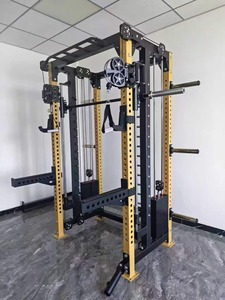 Station de musculation tout-en-un multifonctionnelle : Rack <span class=keywords><strong>Smith</strong></span>, Rack à Squat, Half Rack réglable, Crossover de câbles, Triceps, Chest Fly - Product Image 4