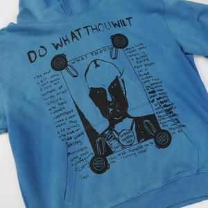 Nueva venta al por mayor ERD Print Hoodies Hip Hop Streetwear Sudaderas Heavyweight 100% Cotton Oversized Street Men's Hoodie Sudaderas - Product Image 4