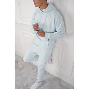 100% coton 380GSM poids lourd blanc français éponge pantalons de survêtement et ensemble de sweat à capuche personnalisé polaire ensemble luxe personnalisé survêtement à capuche - Product Image 4