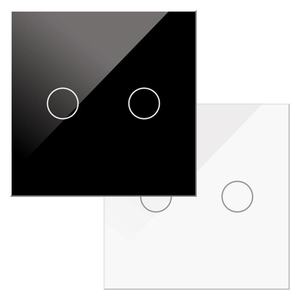 Interruttore tattile doppio bianco, controllo dell'illuminazione, design moderno, facile installazione, ideale per case e... - Product Image 1