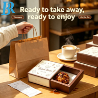 Boîtes à gâteaux personnalisées avec fenêtre coulissante, qualité alimentaire, pour pâtisseries, brownies, desserts, emballage pour traiteur
