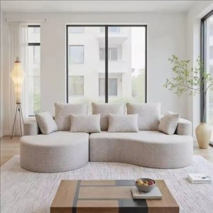 Juego de Sofás Reclinables Tapizados en Forma de L para Casas Pequeñas - Diseño Moderno Ecológico Modular Sin Pedido Mínimo - Product Image 3