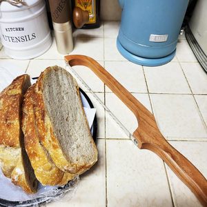 Legend, <span class=keywords><strong>cuchillo</strong></span> de pan de masa fermentada personalizado, <span class=keywords><strong>cuchillo</strong></span> de arco de pan de madera de 16 pulgadas, rebanador de corte con sierra de acero inoxidable Premium para <span class=keywords><strong>Cocina</strong></span> - Product Image 2