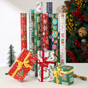 <span class=keywords><strong>Papier</strong></span> d'emballage de Noël 8 feuilles de <span class=keywords><strong>papier</strong></span> d'emballage cadeau recyclé 70x50cm feuilles de <span class=keywords><strong>papier</strong></span> d'emballage kraft - Product Image 5