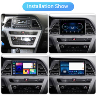 Pemutar Multimedia mobil 2Din Android 10, Head Unit Stereo navigasi GPS fungsi DSP untuk Hyundai Sonata LF 2014-2017 Autoradio