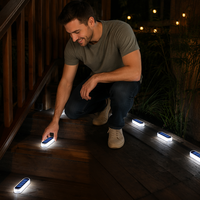 Lampes solaires LED pour marches, étanches IP68, qualité OEM, allumage/extinction automatique, pour extérieur, terrasse, allée, porte, garage