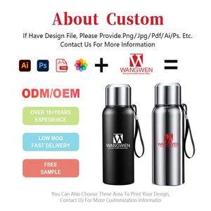 Bouteille d'eau sport isotherme en acier inoxydable à double paroi 600ml 800ml 1000ml, gourde thermos, bouilloire sous vide - Product Image 3