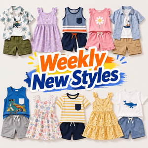 Ropa de Algodón para Niños, Lote Surtido de Verano, Venta al Por Mayor de Ropa Infantil, Excedente de Fábrica - Product Image 3