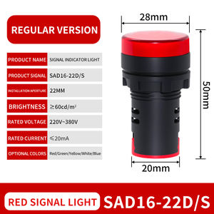 थोक कम मूल्य ad16 श्रृंखला 22 मिमी नेतृत्व वाले प्लास्टिक सूचक प्रकाश 6v/12v/24v/<span class=keywords><strong>110v</strong></span>/380v/220v/बनाम ip55 30000 घंटे - Product Image 2