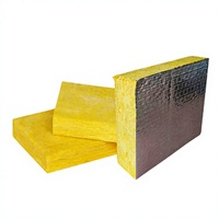 Panneaux d'isolation acoustique en laine de verre thermique recouverts de feuille d'aluminium pour les structures en acier d'usine