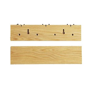 Wooden <b>Wall</b> <b>Mounted</b> Coat Hooks <b>Shelf</b> Natural Wood Color Durable Entryway Storage Rack For Clothing And Decorative Items - Product Image 5