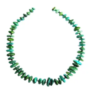 faceted natural turquoise dick beads necklace jewelry