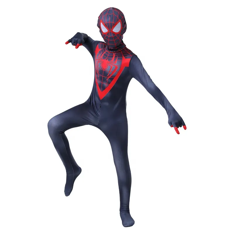 New Design Halloween Carnival Spiderman No Way Home Cosplay Black Zentai  Jumpsuit Spiderman Costume For Kids With Face Mask - Buy Movie Action  Figure Black Spiderman Costume Suit With Face Mask,Halloween Holiday