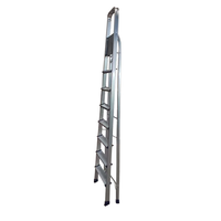 Escabeau pliant en aluminium antidérapant à 8 marches avec main courante, design moderne, facile à ranger, pour la maison
