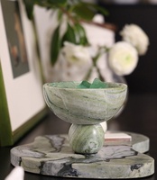 SAIDKOCC Frische und kalte Jadeit Marmor Aufbewahrung schale Obsts chmuck Lagerung Home Wohnzimmer Küche D14cm * H13cm Kleine Größe