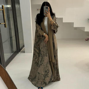 Nouvelle Robe Longue Européenne de Luxe pour Femme, Abaya Musulmane du Moyen-Orient avec Pompons, Imprimée, Style <span class=keywords><strong>Boubou</strong></span>, Vente en Gros pour l'Aïd - Product Image 2