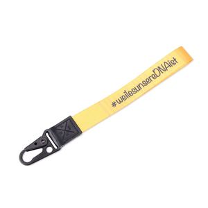 Custom logo Jacquard <b>Key</b> Chain Blank Nylon Belt <b>Lanyard</b> Keychain Nylon Strap Keychain - Product Image 1